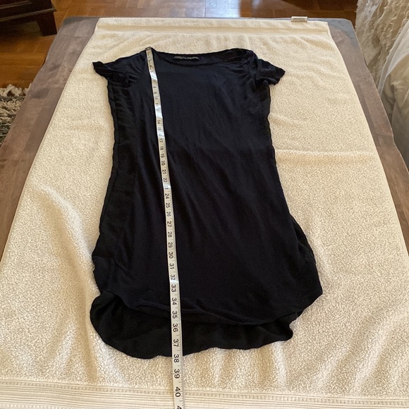 All Saints beautiful black t-shirt dress/coverup with sheer on sides & bottom. - Picture 7 of 10